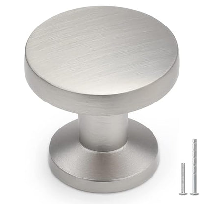 homdiy 30 Pack Brushed Nickel Cabinet Knobs, Round Silver Dresser Knobs - color: Brushed Nickel 1
