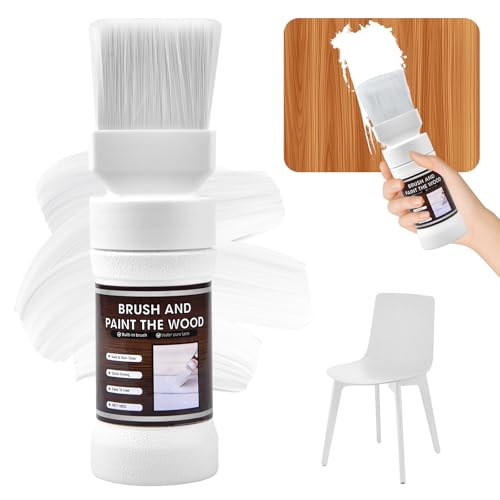 All-in-One White Wood Touch Up Paint, Multi Surface Touch Up Paint Pen, Refinishing for Door, Cabinets, Furniture, Metal - No Sanding, Fast-Drying, Water-Based Multi-Surface (6.35 Oz) - color: White