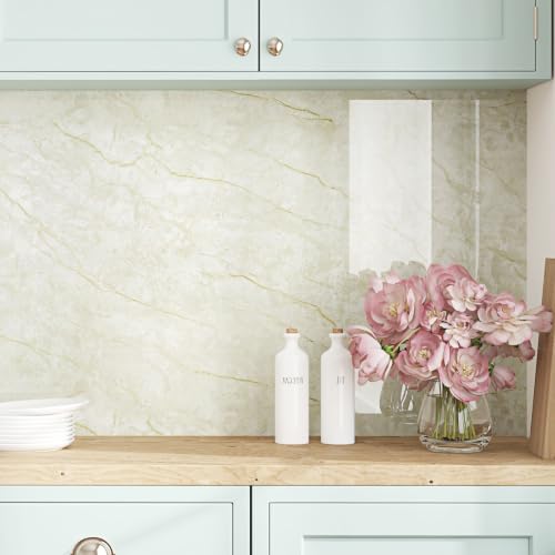 Beige Marble Countertop Peel and Stick Waterproof Contact Paper
