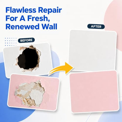 8PCS Drywall Repair Kit Self-Adhesive 12 x 12In& Scraper Sandpaper