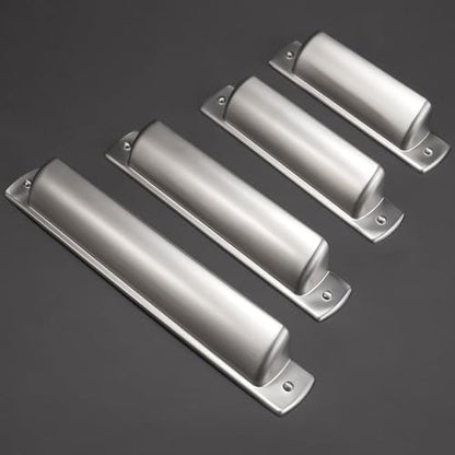10 Pack 5 inch(128mm) Brushed Satin Nickel Kitchen Cabinet Handles Cabinet Cup Pulls Sliver Drawer Cup Pulls Kitchen Cabinet Hardware - color: Brushed Satin Nickel, size: 5" Hole Center（128mm）