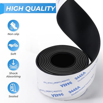 Rubber Feet 2 Rolls, Adhesive Rubber Pad, Non Slip Pads for Furniture and Electronics 1x40 inch - size: 2 Rubber Rolls 1x40 inch