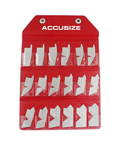 Accusize 18-Piece Angle Gage Set, Stainless Steel, Satin Finish