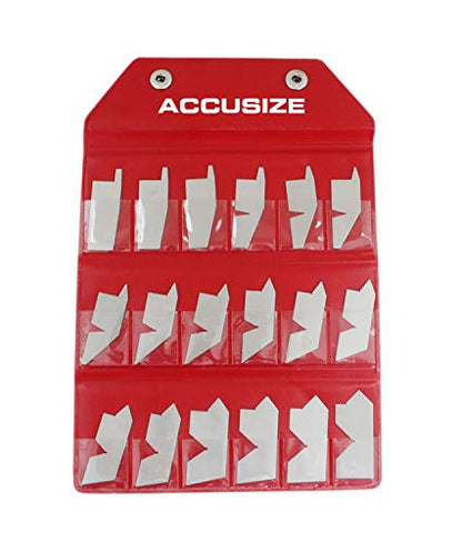 Accusize 18-Piece Angle Gage Set, Stainless Steel, Satin Finish