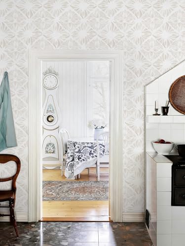 Boho Wallpaper Neutral Peel and Stick Wallpaper 78.7"x17.3" Geometric Wall Paper Beige and White Contact Paper Textured Removable Vinyl Waterproof for Bedroom Farmhouse Kitchen Bathroom - color: White and Beige, size: 17.3" x 78.7"