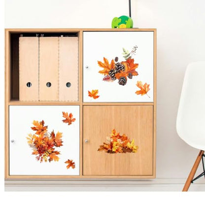 Peacoblue Autumn Leaves Rub On Transfers for Furniture Craft 6"x12" - style: Autumn Leaves