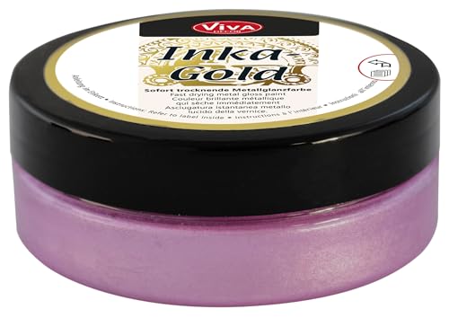 Viva Decor Inka Gold Gilding Wax2.3 oz (Magenta) - Easily Applicable, Wax-Based Metallic Polishing Paste. Quick-Drying Metal Shine, High Gloss Effects for DIY. Decor Paste for Wood, Clay & Terracotta - color: Magenta