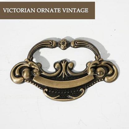 8 Pack Antique Brass Drawer Pulls, 2-1/2 Inch Hole Centers