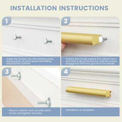 Peaha 10 Pack Adjustable Gold Cabinet Drawer Pulls Overall Length 4" - color: Matte Gold, size: 1"-4"(25mm-102mm)