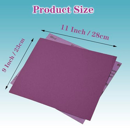 120 Grit Wet Dry Sandpaper, 10pcs 9 x 11 Inch Sanding Sheets - style: Grit 120