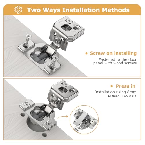 Furniware 50 Pieces 1-1/4" Overlay Concealed Face Frame Hinges - color: 50 Pieces, size: 1-1/4 Inch