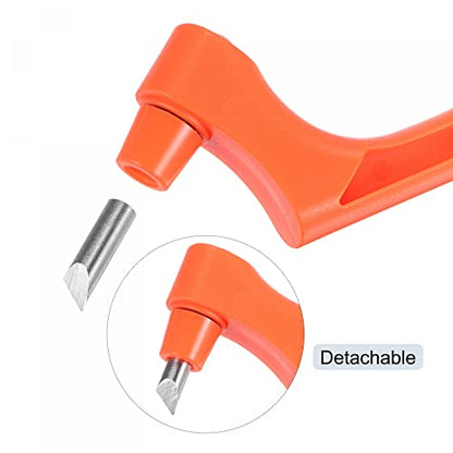 uxcell Craft Cutting Tools, 360 Degree Rotating Blades Stainless Steel Cutter with 15 Degree Blade for DIY Crafts Stencils Scrapbooks, Orange - color: Orange