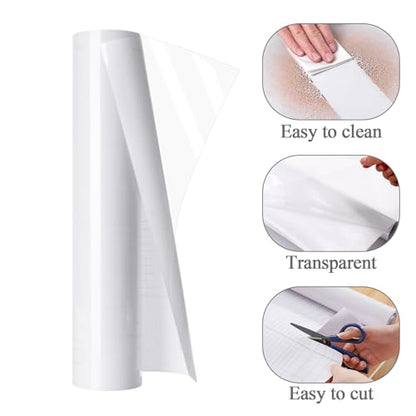 Clear Contact Paper Oil Proof Waterproof Wallpaper for Kitchen Backsplash - size: 23.6"W x 196"L