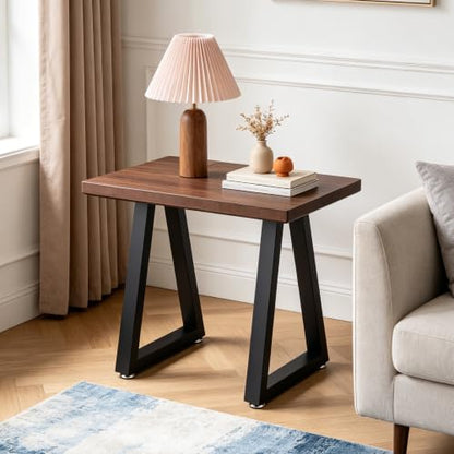 19 Inch Trapezoid Metal Table Legs Set of 2, Industrial Coffee & Bench Legs, Heavy Duty Iron DIY Furniture Feet for Desk Table Projects, Black - color: Trapezoid, size: 19 IN