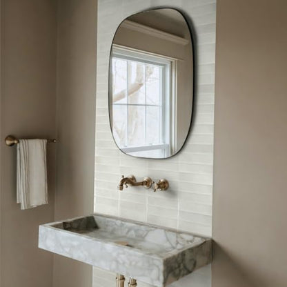 Smart Tiles Peel and Stick backsplash, Stacked White & Grey, 11.43"x9" - color: White & grey