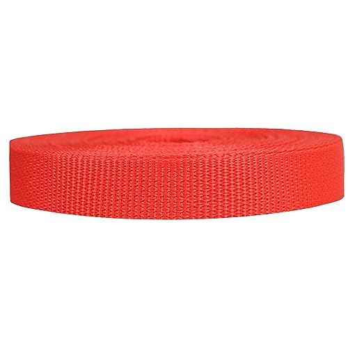 Strapworks Lightweight Polypropylene Webbing - Poly Strapping for Outdoor DIY Gear Repair, Pet Collars, Crafts – 3/4 Inch by 10, 25, or 50 Yards, Over 20 Colors - color: Blood Orange, size: 3/4" x 10 yard