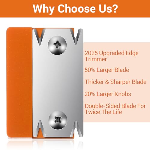 Xindojuz Edge Banding Trimmer & 1 PCS Replacement Blade, Mini Edge Banding Cutter Machine for Woodworking Tools, Hand Edges Corner Planer Bander for Deburring Chamfering and Trimming