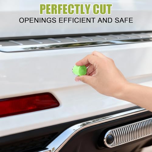 Car Sensor Film Hole Cutter 16-25mm Plastic Parking Sensor Circle Cutting Template with Tweezers, Precise Car Wrap Tools, Wrap Film Tool Kit, Edge Wrap Cutting Template Tool (Green) - color: Green