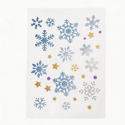TIAMECH A4 Reusable Snowflake Stencil for Painting - color: Snowflake