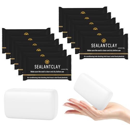 12 Pack Waterproof Sealing Putty for Pipe & Wall Repair Durable Quick Mud - - size: 12 pieces of 40g clay