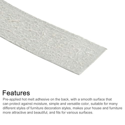uxcell Edge Banding 3/4 Inch x 50ft Pre-Glued Veneer Gray - color: Gray, size: 3/4 Inch x 50ft