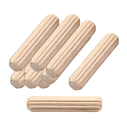 120Pcs 1/4" x1-1/8 Hardwood Fluted Dowel Pins for Woodworking DIY - size: 1/4" x 1-1/8"