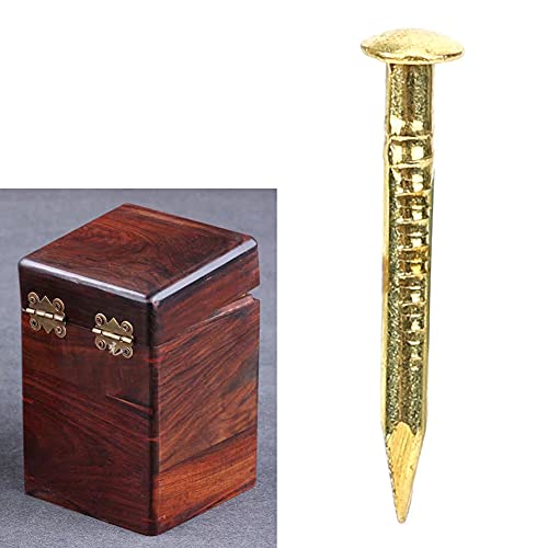 HEEPDD 100Pcs Brass Escutcheon Tacks, Round Head Brass Brad Nail (15mm) - color: 15mm Length