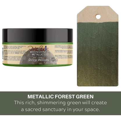 Dixie Belle Paint Company Moonshine Metallics - Deep Woods (4oz) - color: Deep Woods, style: 4 Fl Oz (Pack of 1)
