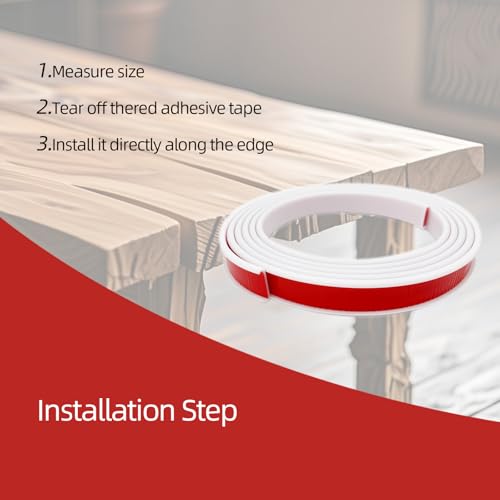U-Shape Plywood Edge Banding - 1/2" Edge Protector, Self-Adhesive Trim for Veneer, Furniture, Countertop, Table, Sheet Metal - White, 20Ft - size: 1/2inch (20Ft)