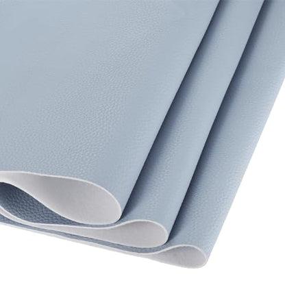 DMiotech 1 Pack 14 Inch x 53 Inch Faux Leather Sheet Furniture Cover Soft Grain Sky Blue PU Leather Roll for Handmade DIY Craft Projects - color: Sky Blue
