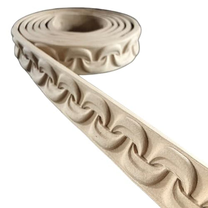 WoodUBend TR717 Trim Chunky Chain 208x3.7x1 cm Heat Bendable & Flexible Wood Trims - DIY Craft, Furniture & Home Decor - Easy to Apply & Paint - Versatile, Reusable & Durable - size: Pack of 1 (208x3.7x1 cm)