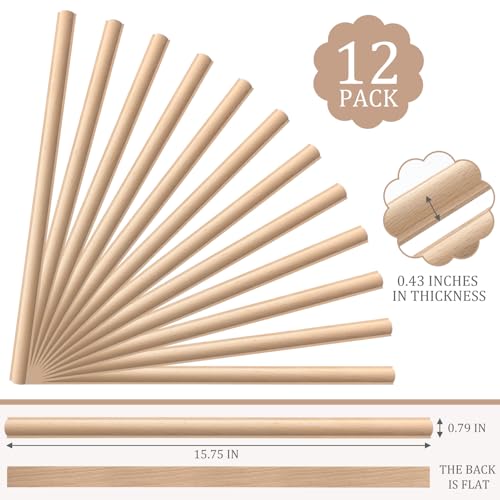 Nuanchu 12 Pcs Unfinished 3D Wood Trim Decor, Cylinder, 20mm - size: 20mm, style: Cylinder