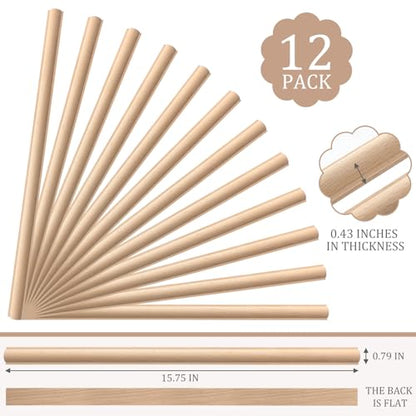 Nuanchu 12 Pcs Unfinished 3D Wood Trim Decor, Cylinder, 20mm - size: 20mm, style: Cylinder