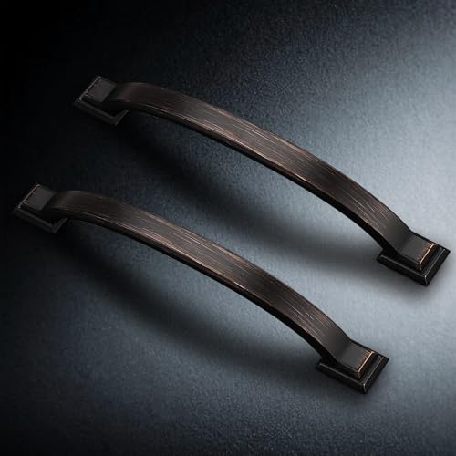 Probrico 5 Pack 5 Inch Oil Rubbed Bronze Cabinet Pulls Solid Zinc Alloy - color: Oil Rubbed Bronze, size: 5" Hole Center(128mm)