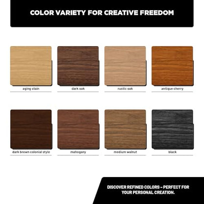 Water-Based Wood Stain 15.2 fl oz - Mahogany - Interior Stain for Furniture & Craft Wood | Easy Application | No Sanding Needed | Low Odor | All-in-One Stain - color: Mahogany