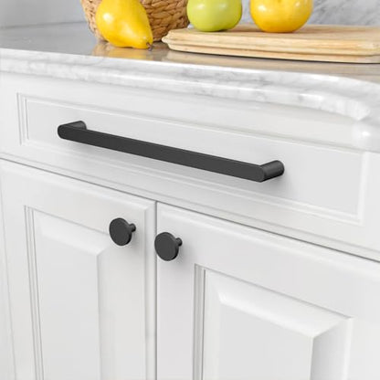 Amerdeco 10 Pack ZH0005MB Matte Black Cabinet Pulls 10" - color: Matte Black, size: 10" hole center