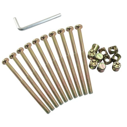 M6 X 90mm Barrel Bolt Nuts, 10 Pack - size: M6(90mm)
