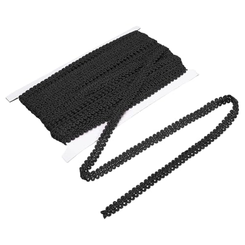 MECCANIXITY Gimp Braid Trim 1/2" x 14 Yards Polyester, Black - color: Black