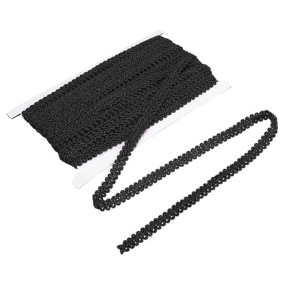 MECCANIXITY Gimp Braid Trim 1/2" x 14 Yards Polyester, Black - color: Black