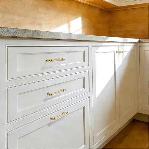 TUNNY 5 Pack Retro Cabinet Handles Champagne Bronze 8 Inch/203mm Kitchen Cabinet Pulls, Cabinet Pulls Kitchen Cabinet Hardware Drawer Pulls TU10188 - color: Champagne Bronze, size: 8"(203mm)Hole Center-5Pcs