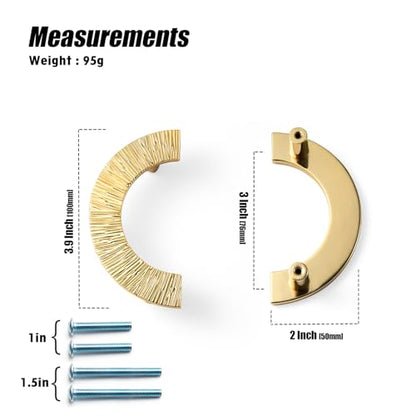 Goo-Ki 3''(76 mm) Hole Centers Polished Rich Gold Zinc Alloy Cabinet Handls, Gilded Ray Drawer Pulls for Kitchen,Drawer,Cupboard & Wardrobe,6 Pack - color: Polished Rich Gold, size: 3'' Hole Centers