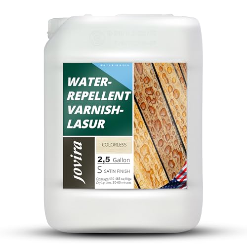 Varnish-LASUR Water-Based Satin Protective Water Repellent | Protects, decorates, and beautifies All Types of Wood with a Pearlescent Effect (2,5 G, Colorless) - color: Colorless, size: 2,5 G