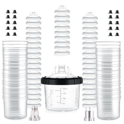AEROPRO Tools Disposable Paint Cups Liners and Lid System 50pk 6oz - size: 6 oz (Mini)