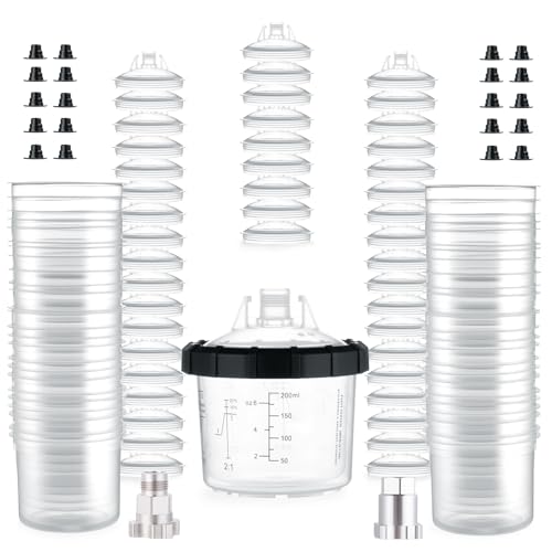 AEROPRO Tools Disposable Paint Cups Liners and Lid System 50pk 6oz - size: 6 oz (Mini)