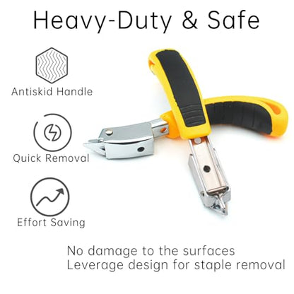 Staple Remover Heavy Duty Staple Puller (2 Pack, Yellow)