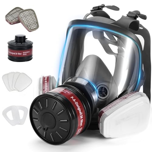 Full Facepiece Gas Respirator For Chemical Spray Painting, Welding