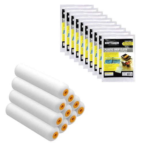 Foam Roller with 12 Drop Cloths