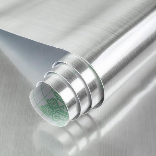 BAYYA Extra Wide Stainless Steel Contact Paper for Appliances 48"x591" PVC - size: 48"W x 591"L