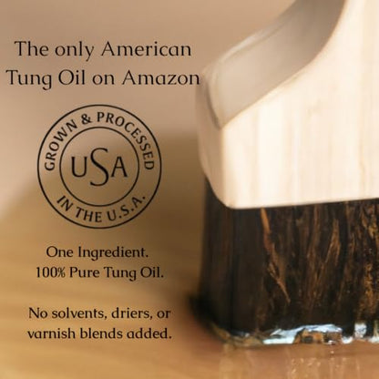 – The Only American-Made Tung Oil | 100% Pure, Hexane-Free, Food-Safe Finish | The Freshest Oil, 32 oz - size: 32 Ounce