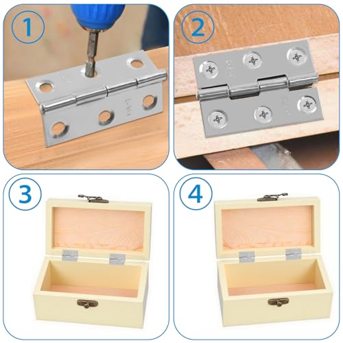 BokWin 2 Inch Small Door Hinges, Silver, 16 Pack - color: Silver, size: 2 Inch